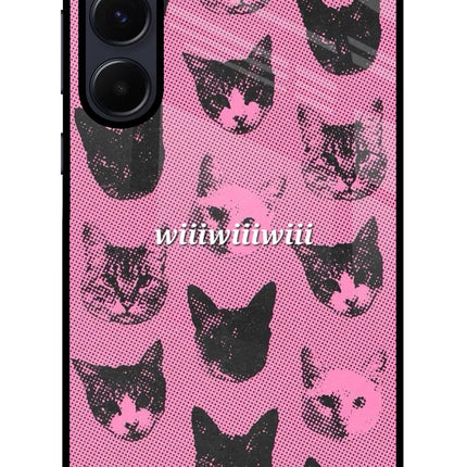 Pink Cats Samsung A55 5G Glass Case