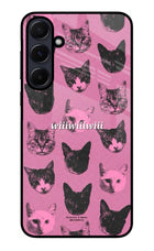Pink Cats Samsung A55 5G Glass Case