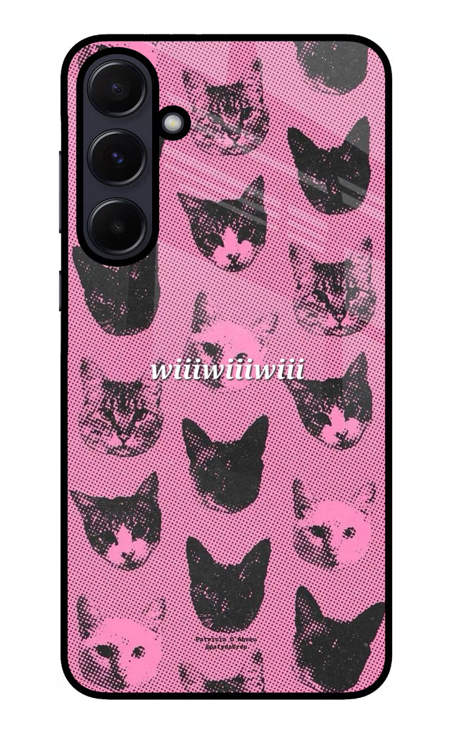 Pink Cats Samsung A55 5G Glass Case