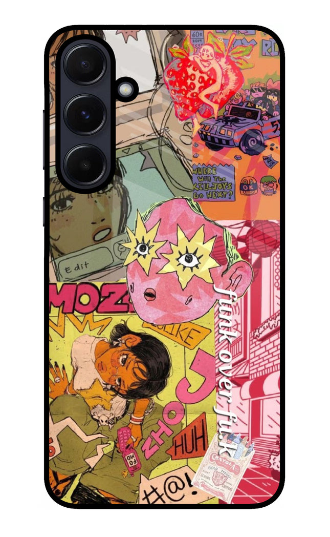 Funkover Samsung A55 5G Glass Case