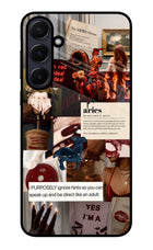 Zodiac Aries Samsung A55 5G Glass Case