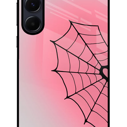 Pink Web Samsung A55 5G Glass Case