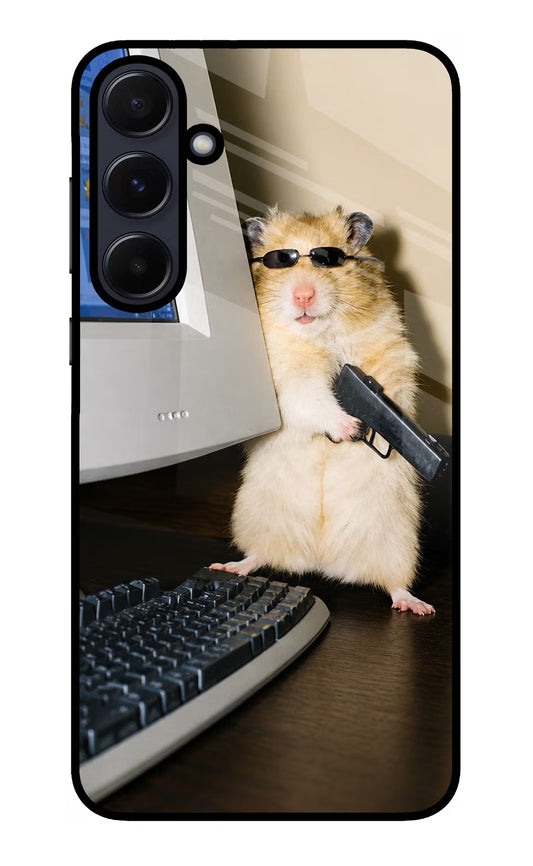 Hacker Hamster Samsung A55 5G Glass Case