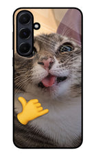 Silly Cat Call Samsung A55 5G Glass Case