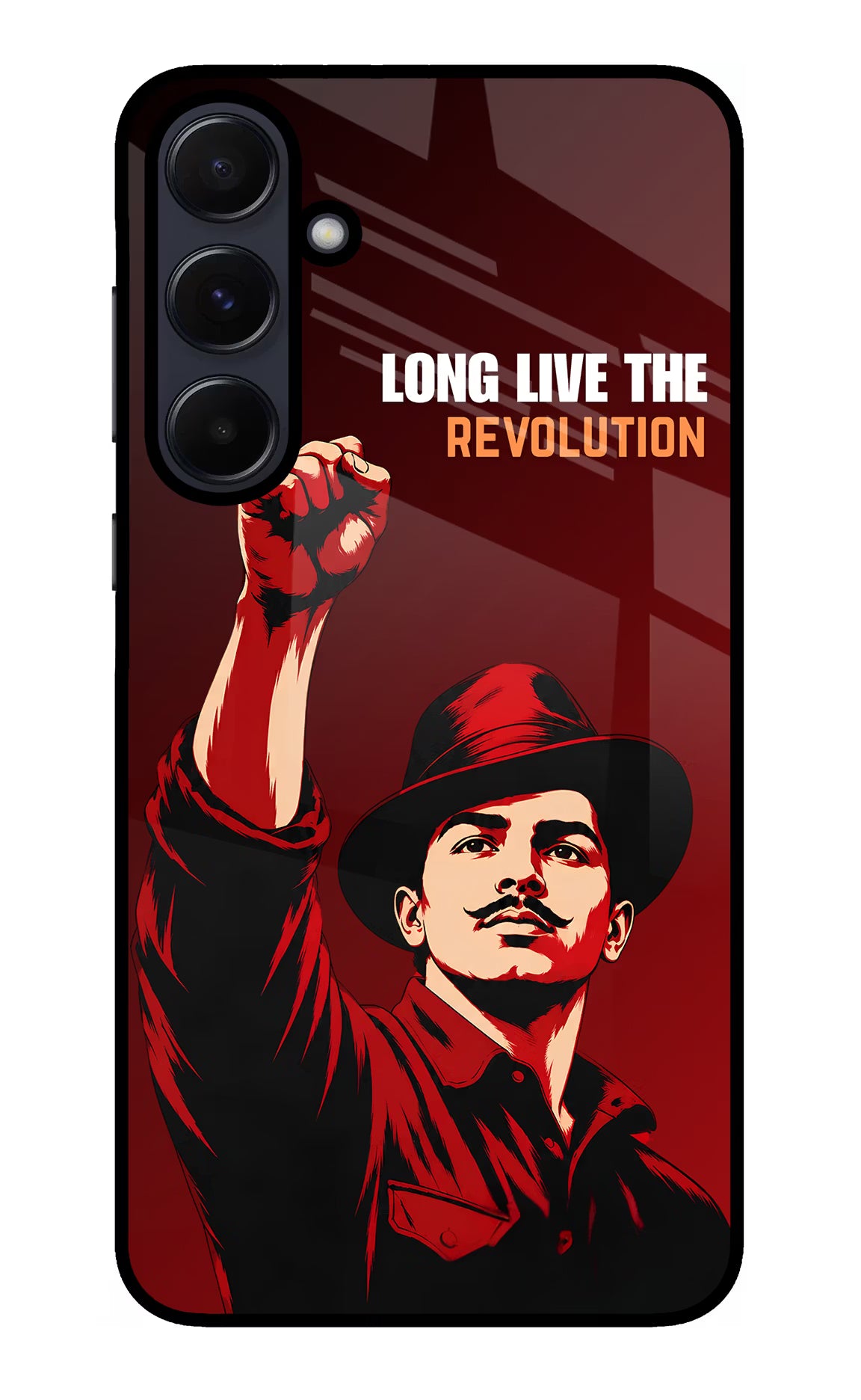 Bhagat Singh Revolution Samsung A55 5G Glass Case