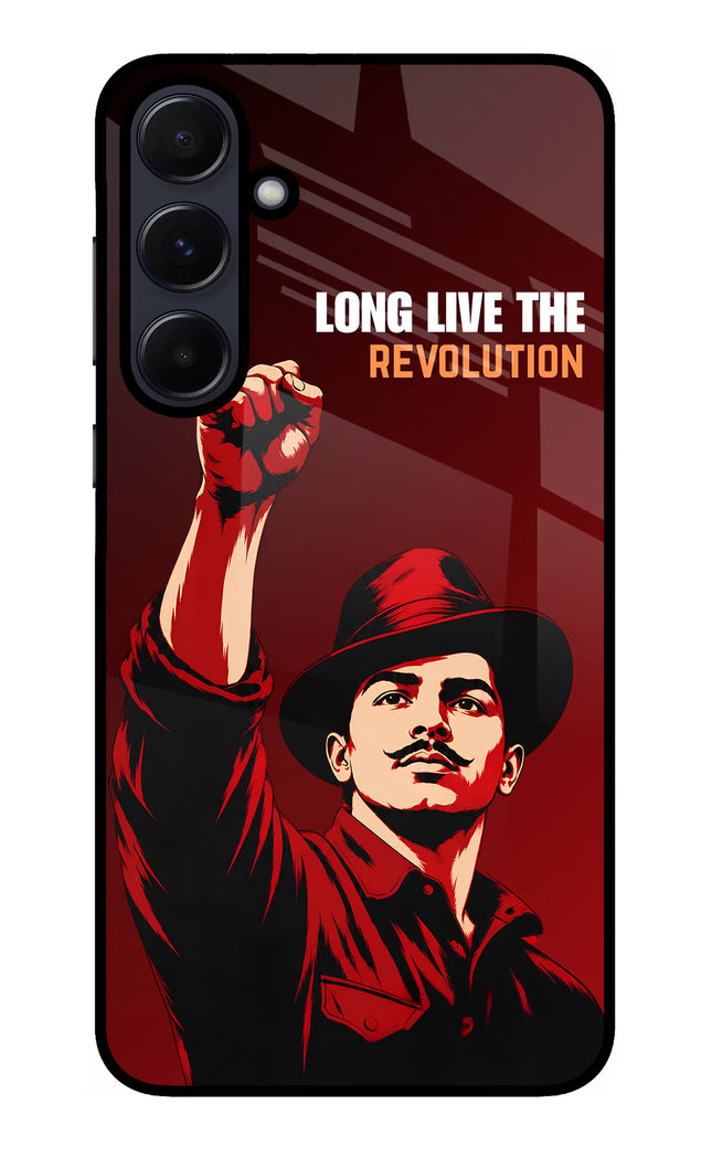 Bhagat Singh Revolution Samsung A55 5G Glass Case