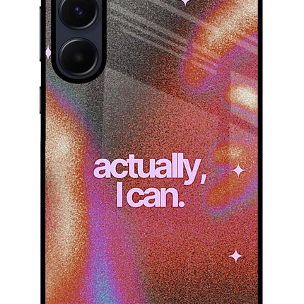 Pink Aura Samsung A55 5G Glass Case Back Cover by Casekaro