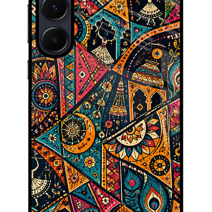 Folk Print Samsung A55 5G Glass Case