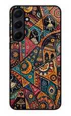 Folk Print Samsung A55 5G Glass Case