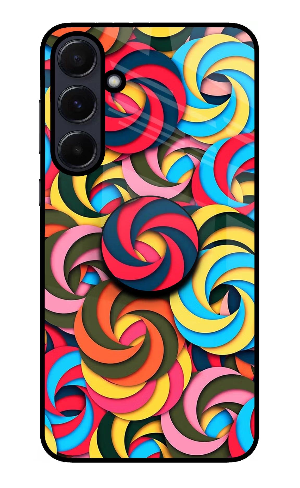 Spiral Pattern Samsung A55 5G Pop Case by Casekaro