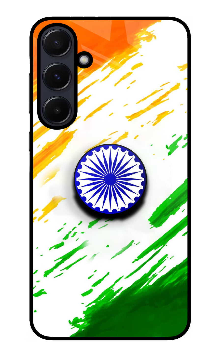 Indian Flag Ashoka Chakra Samsung A55 5G Pop Case, Glass case