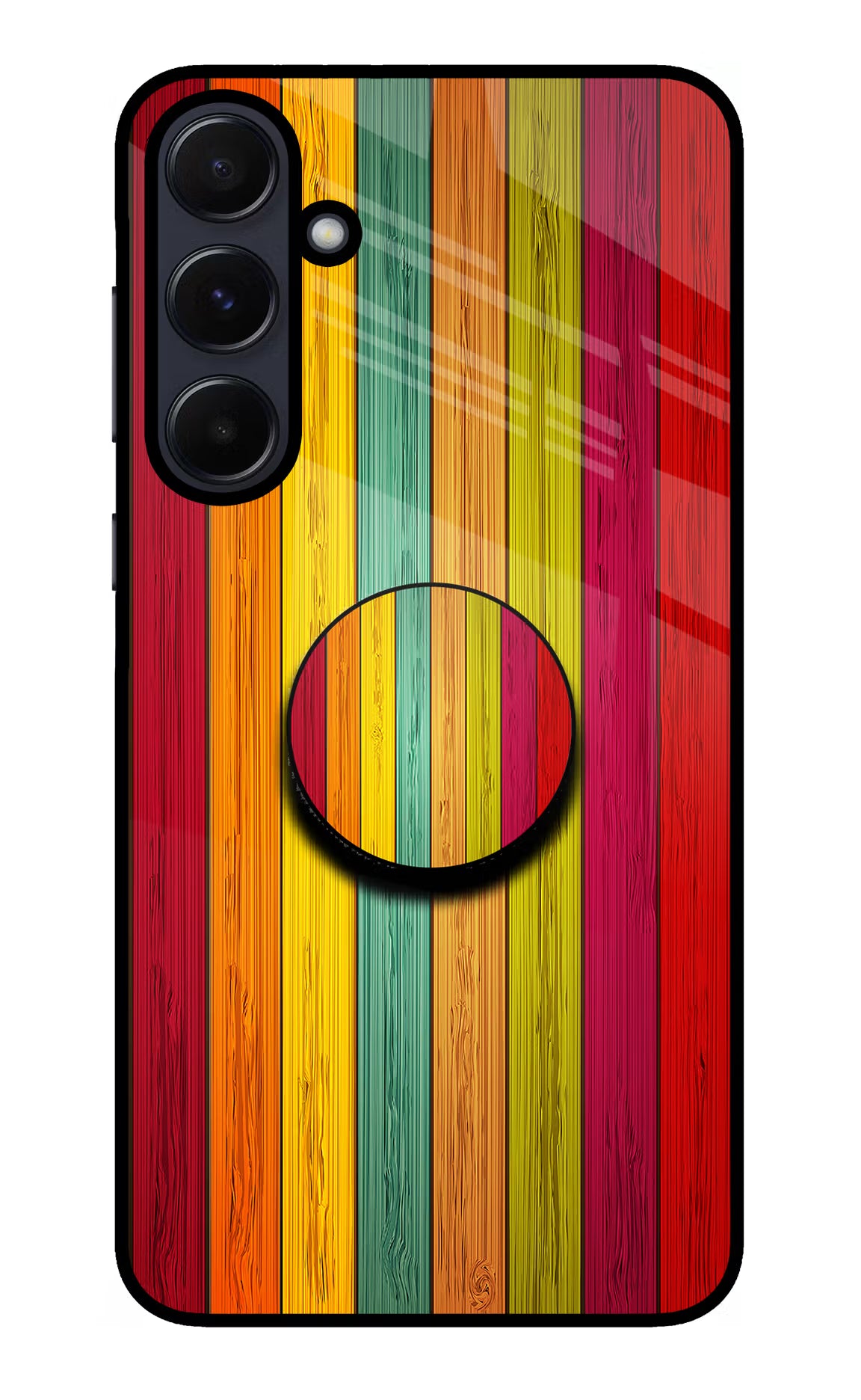 Multicolor Wooden Samsung A55 5G Pop Case by Casekaro