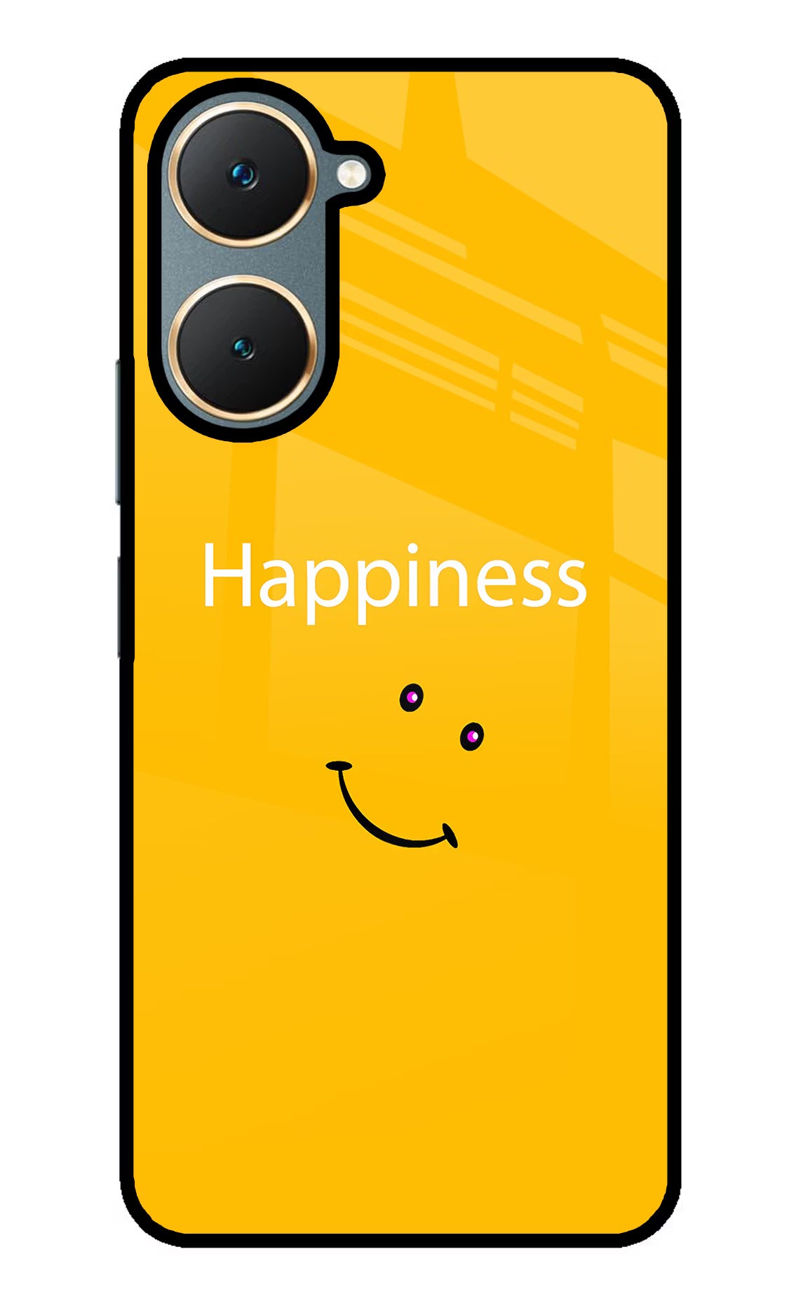 Happiness With Smiley Vivo Y18/Y18e Glass Case