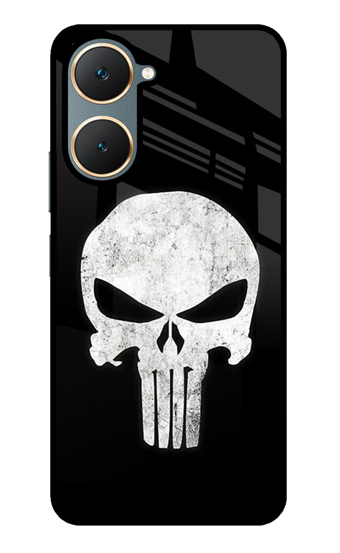 Punisher Skull Vivo Y18/Y18e Glass Case Back Cover by Casekaro