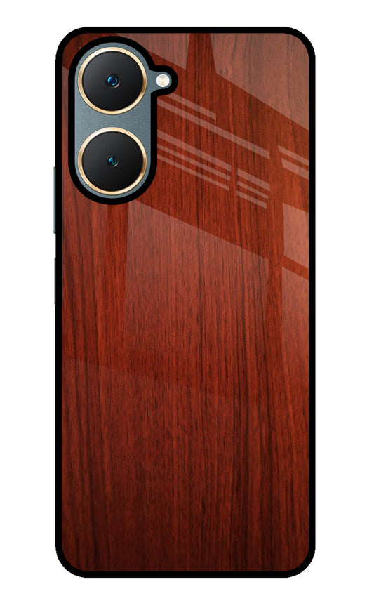 Wooden Plain Pattern Vivo Y18/Y18e Glass Case