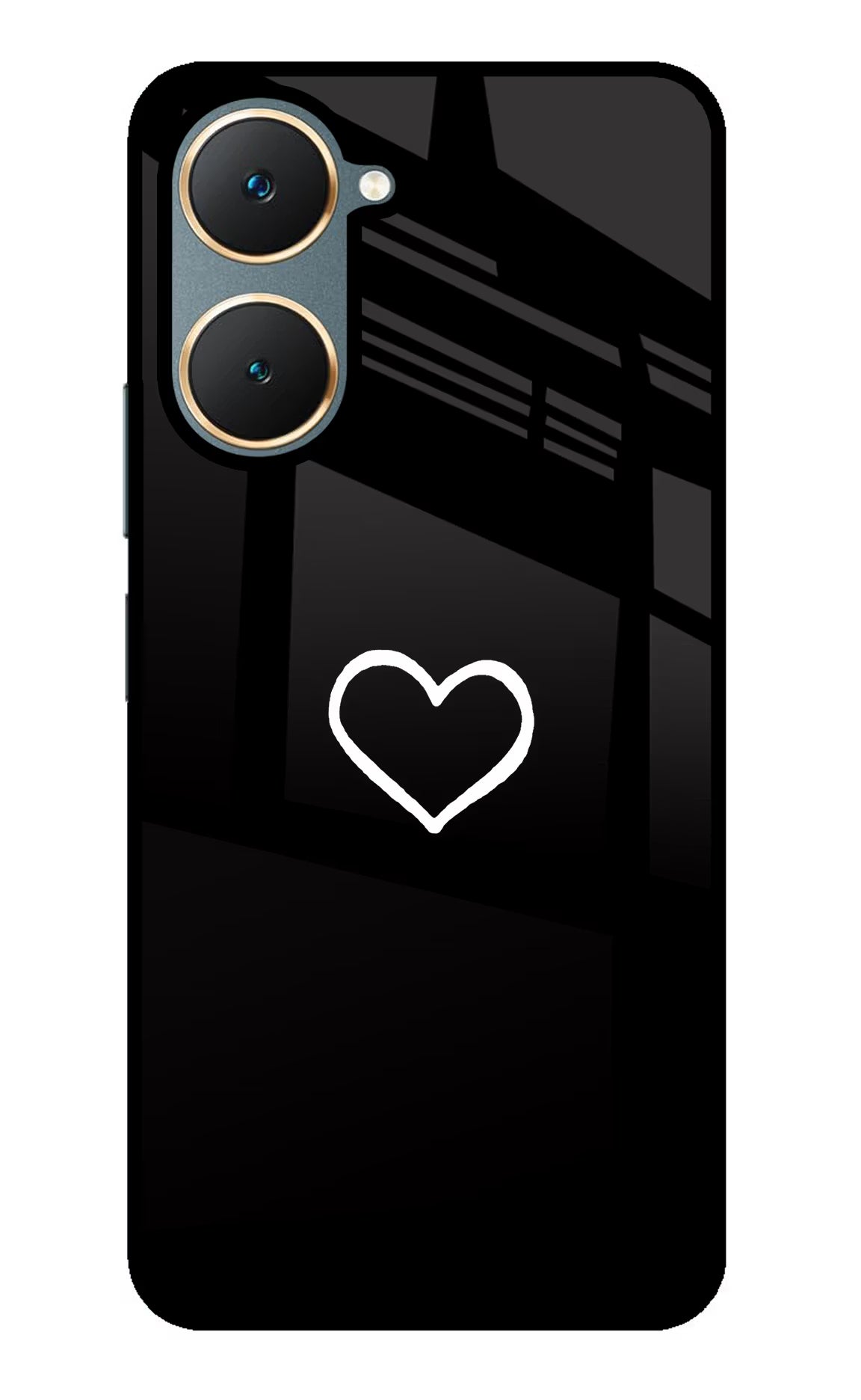 Heart Vivo Y18/Y18e Glass Case Back Cover by Casekaro