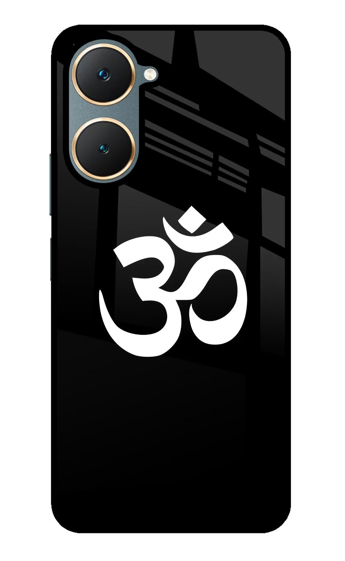 Om Vivo Y18/Y18e Glass Case Back Cover by Casekaro