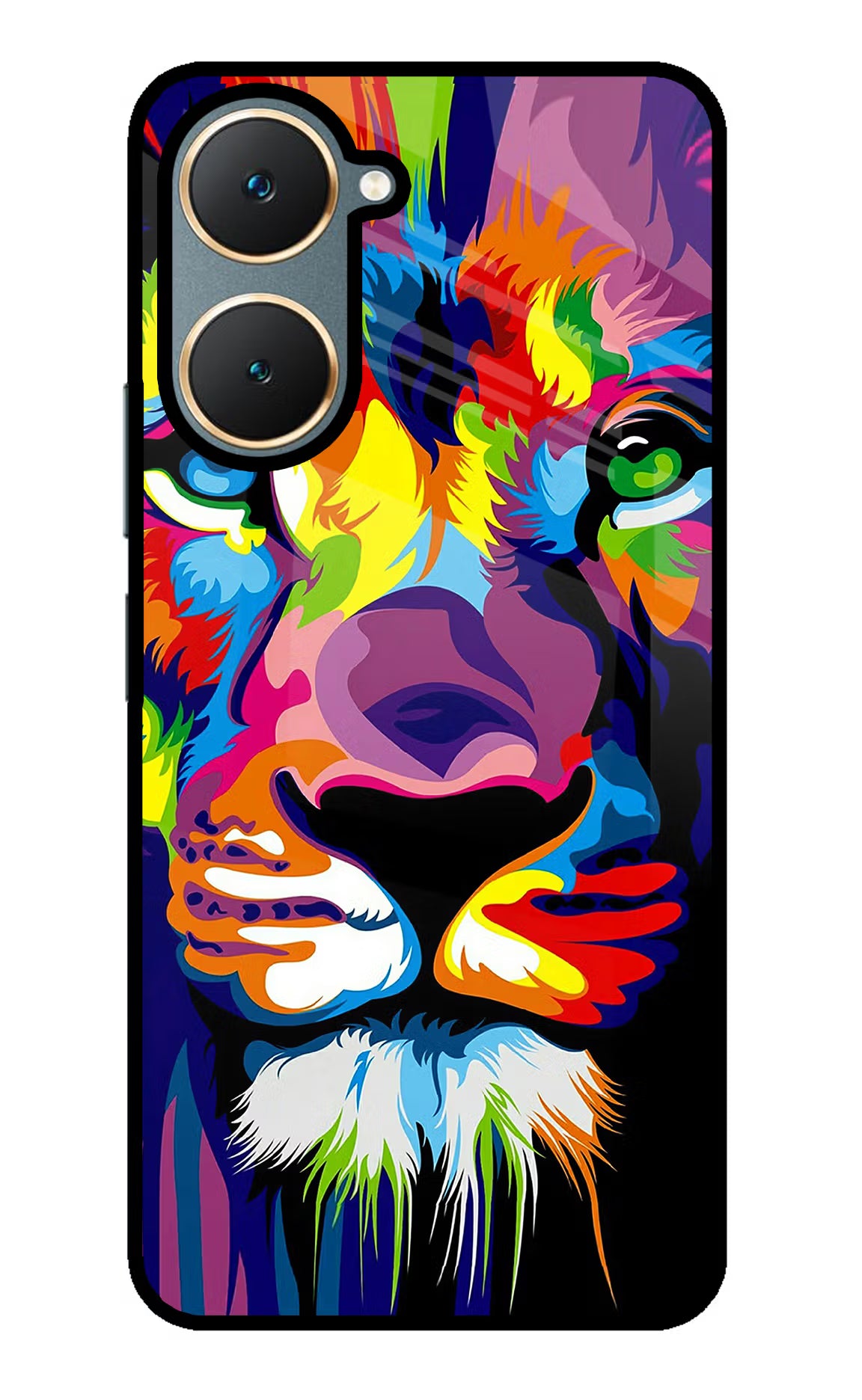 Lion Vivo Y18/Y18e Glass Case Back Cover by Casekaro