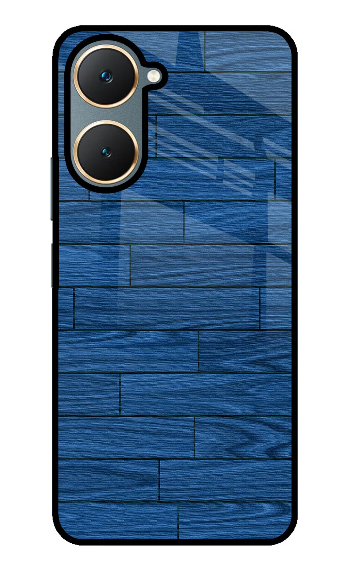 Wooden Texture Vivo Y18/Y18e Glass Case Back Cover by Casekaro
