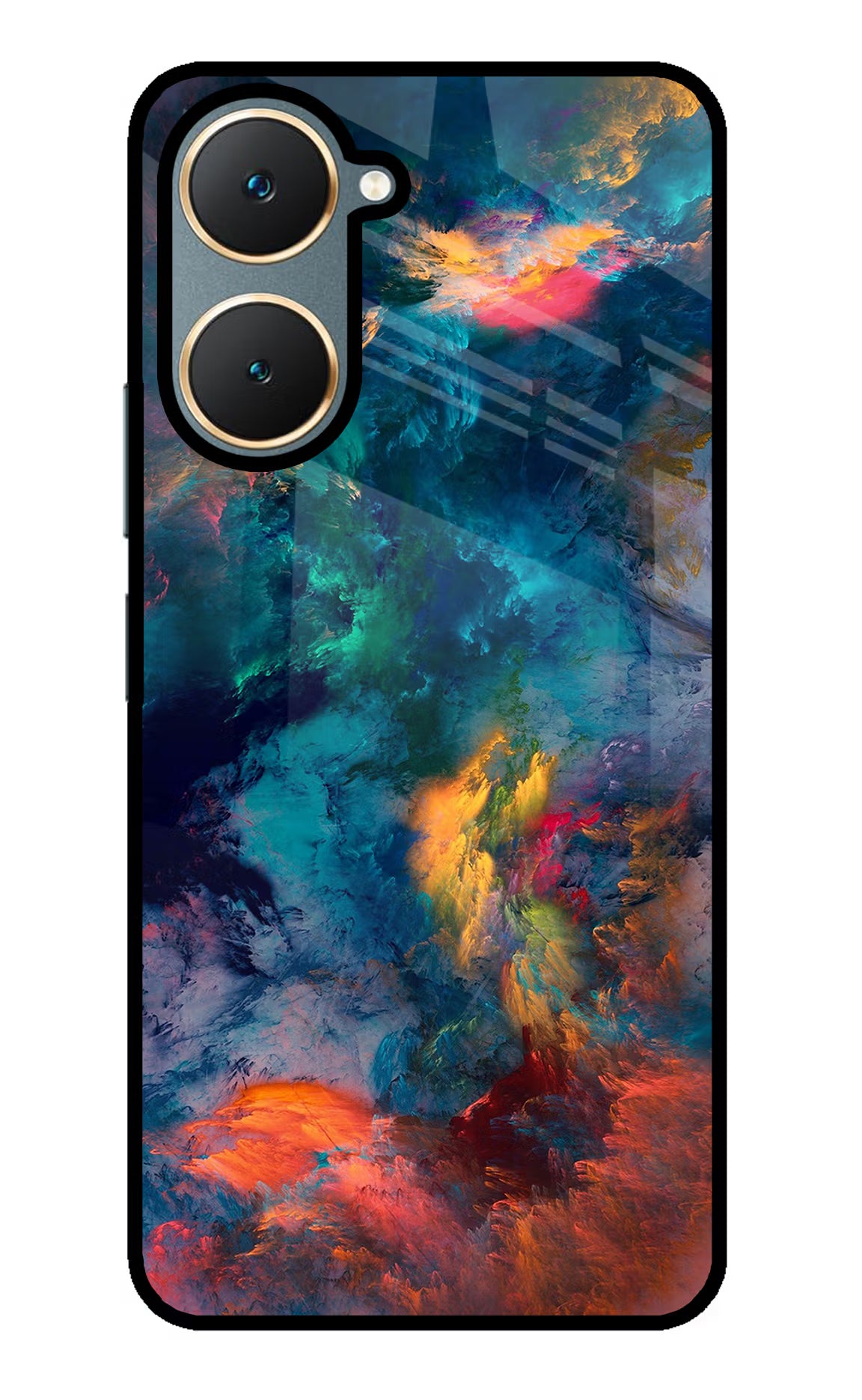 Artwork Paint Vivo Y18/Y18e Glass Case Back Cover by Casekaro