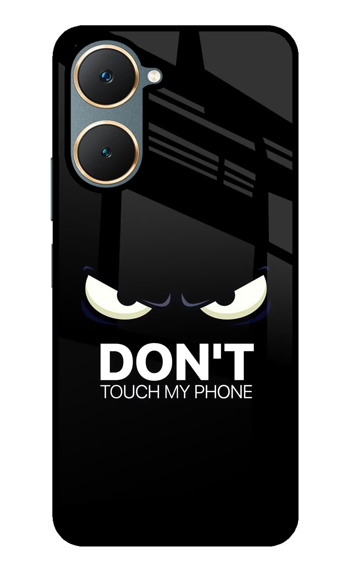 Don'T Touch My Phone Vivo Y18/Y18e Glass Case Back Cover by Casekaro
