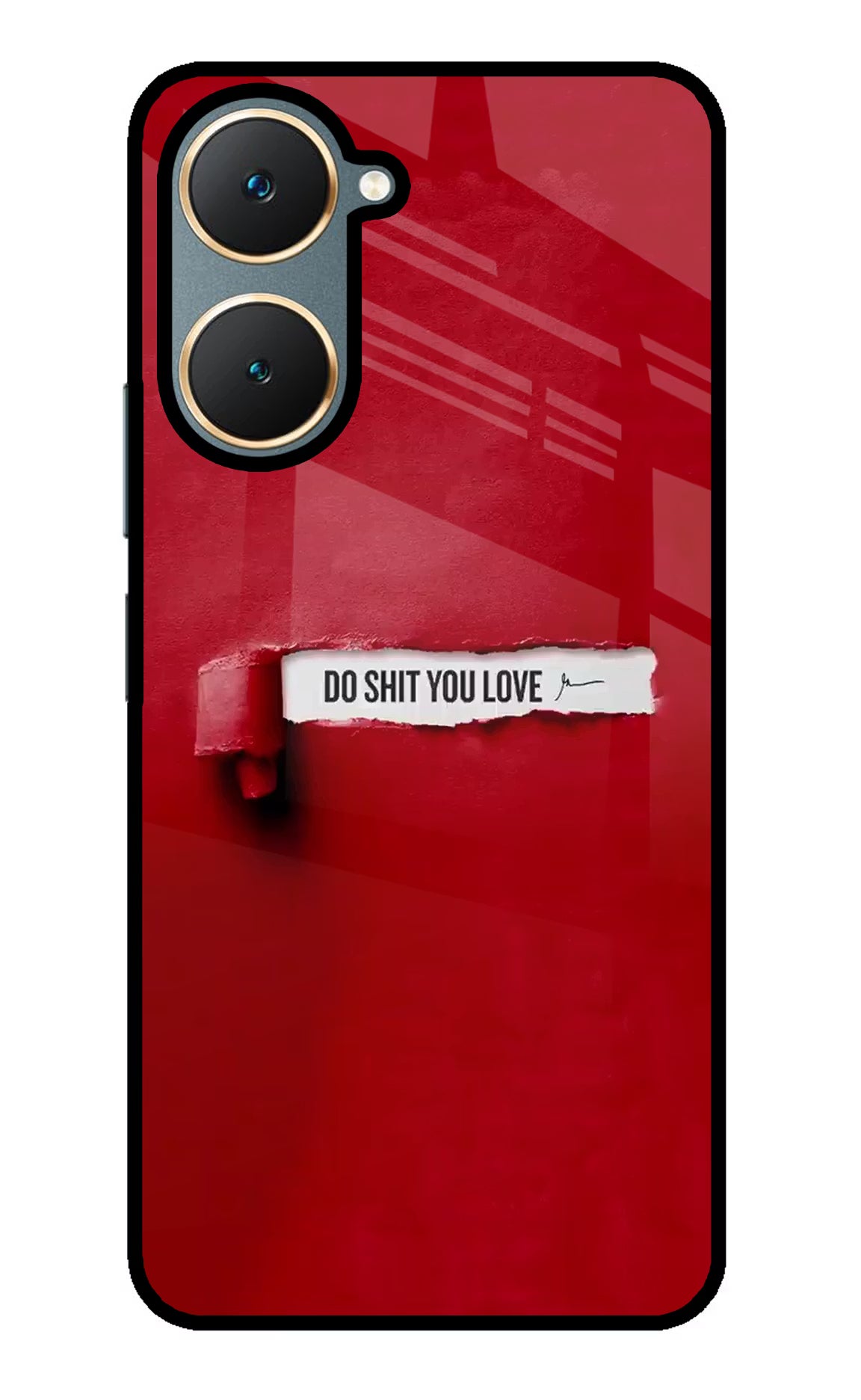 Do Shit You Love Vivo Y18/Y18e Glass Case Back Cover by Casekaro