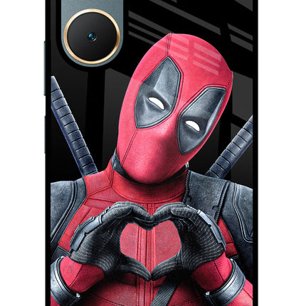 Deadpool Vivo Y18/Y18e Glass Case Back Cover by Casekaro