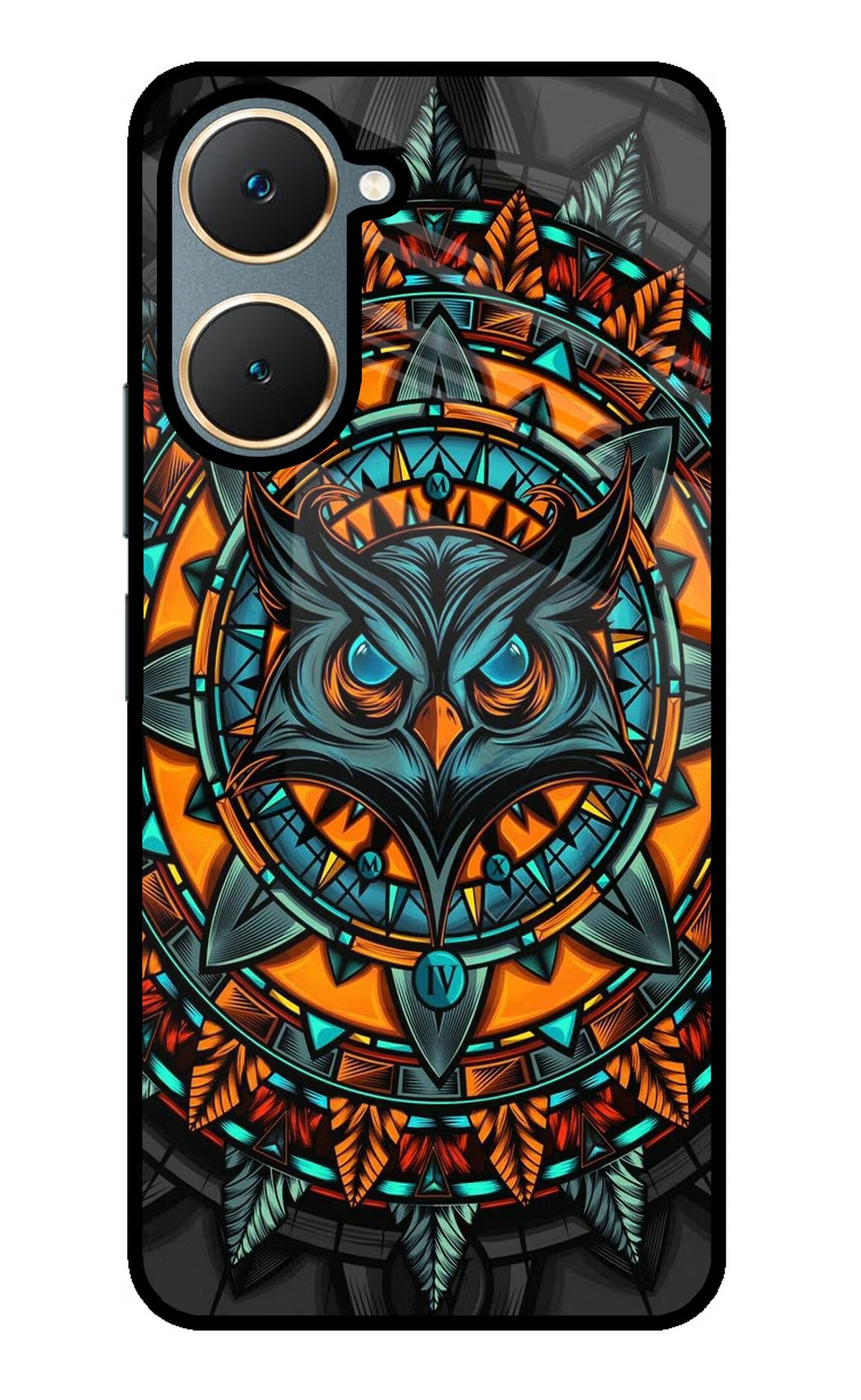 Angry Owl Art Vivo Y18/Y18e Glass Case
