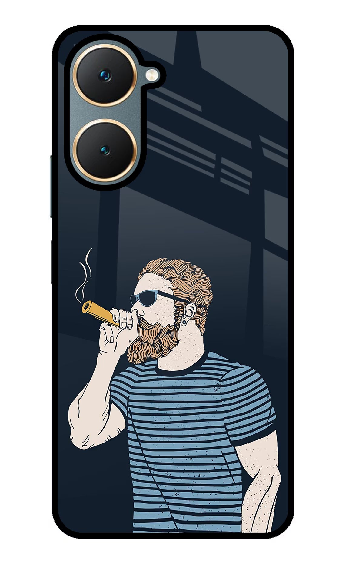 Smoking Vivo Y18/Y18e Glass Case