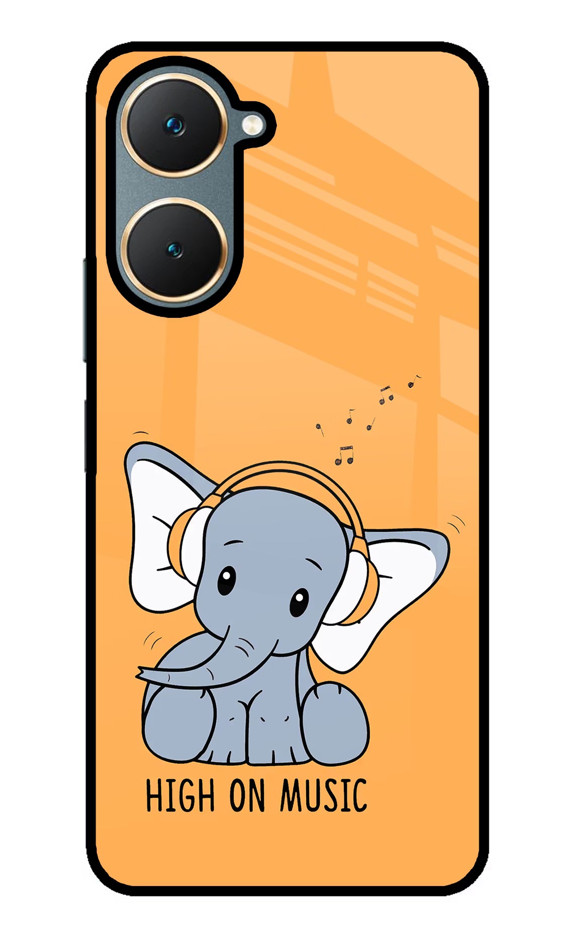 High On Music Vivo Y18/Y18e Glass Case