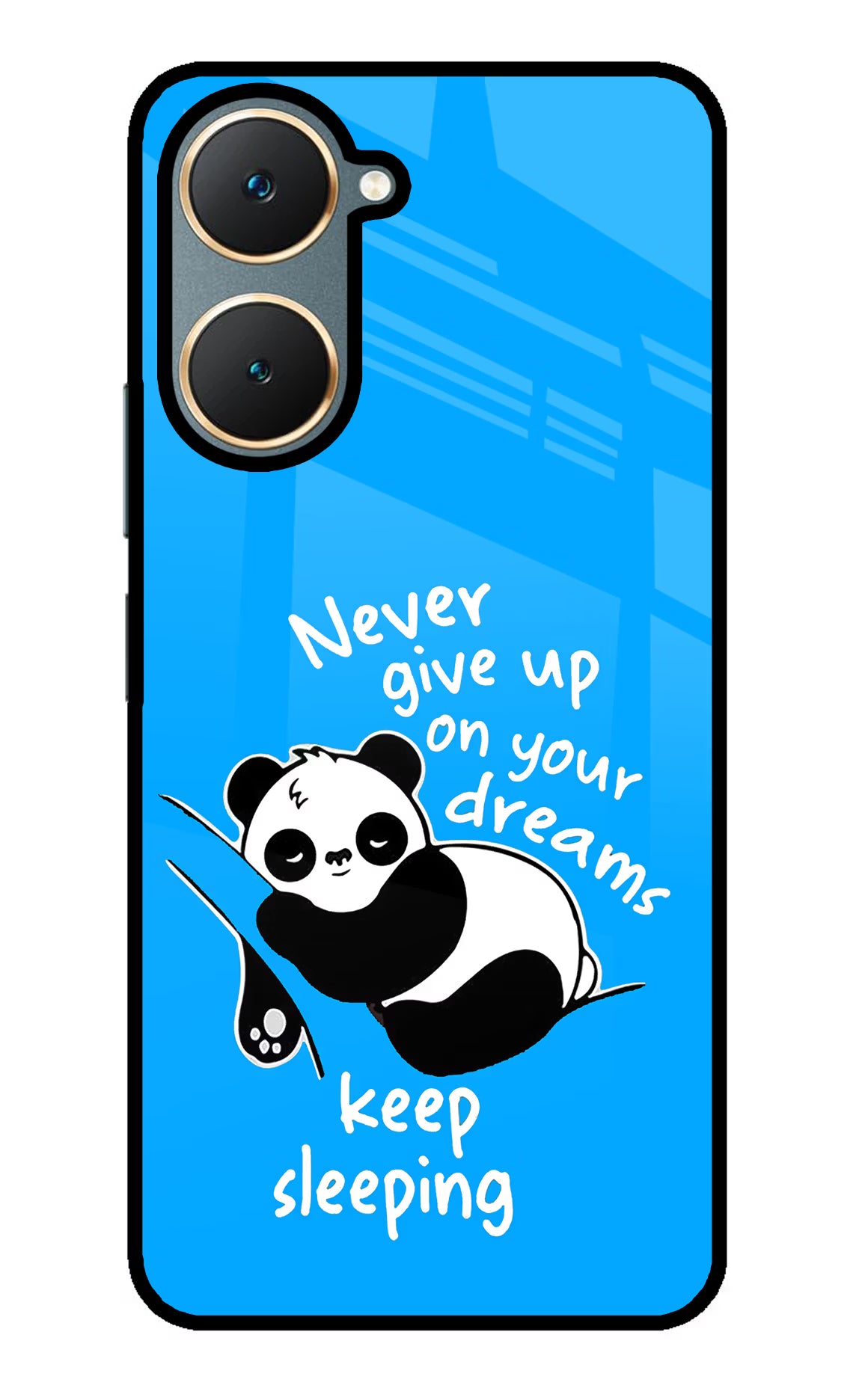 Keep Sleeping Vivo Y18/Y18e Glass Case Back Cover by Casekaro