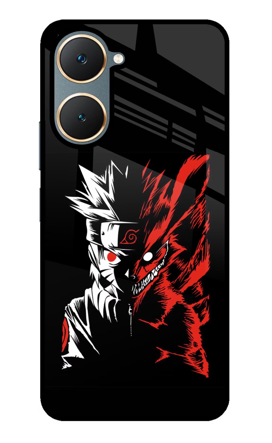 Naruto Two Face Vivo Y18/Y18e Glass Case Back Cover by Casekaro