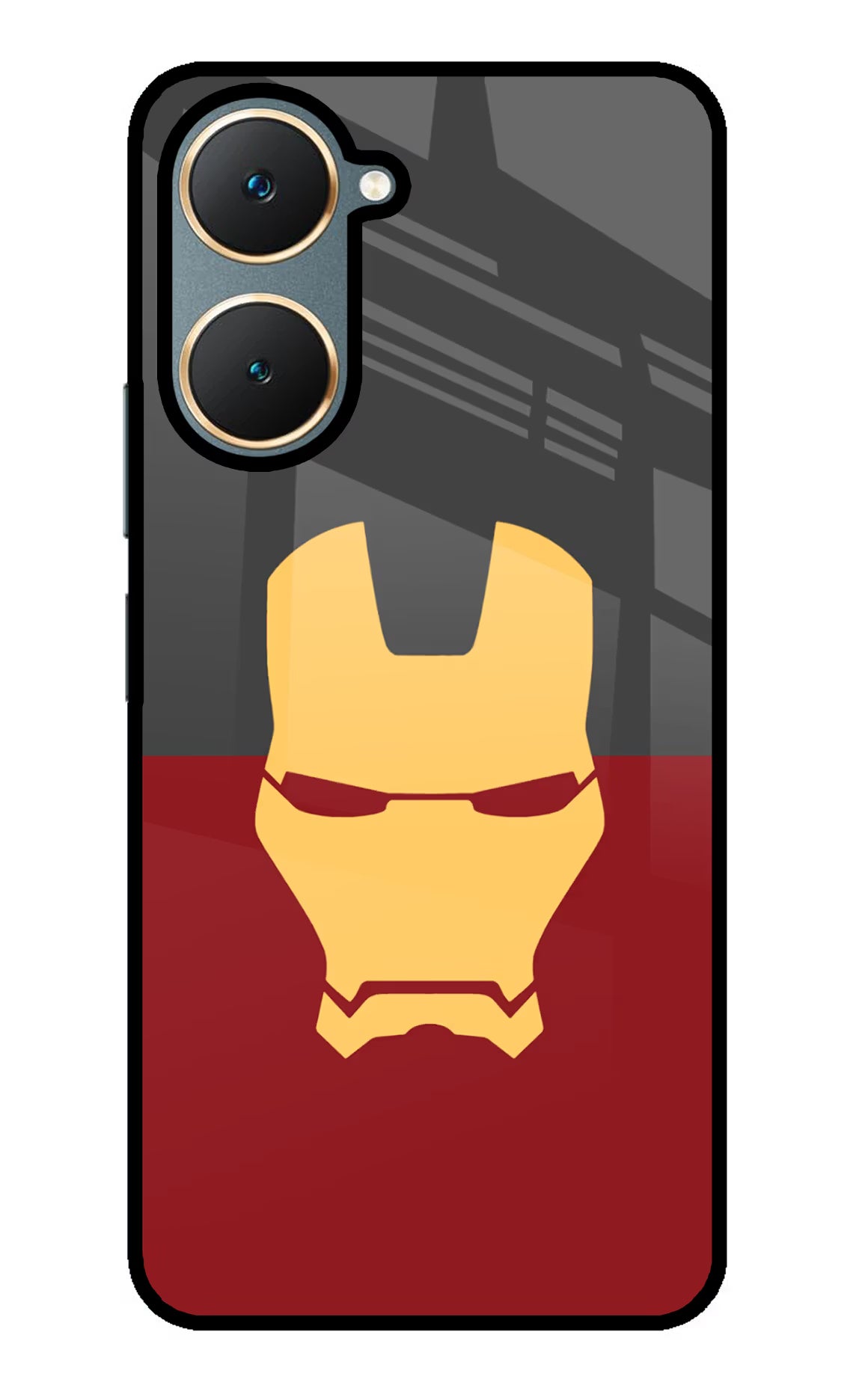 Ironman Vivo Y18/Y18e Glass Case Back Cover by Casekaro