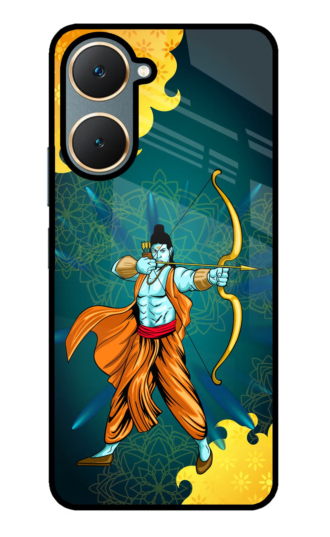 Lord Ram - 6 Vivo Y18/Y18e Glass Case Back Cover by Casekaro