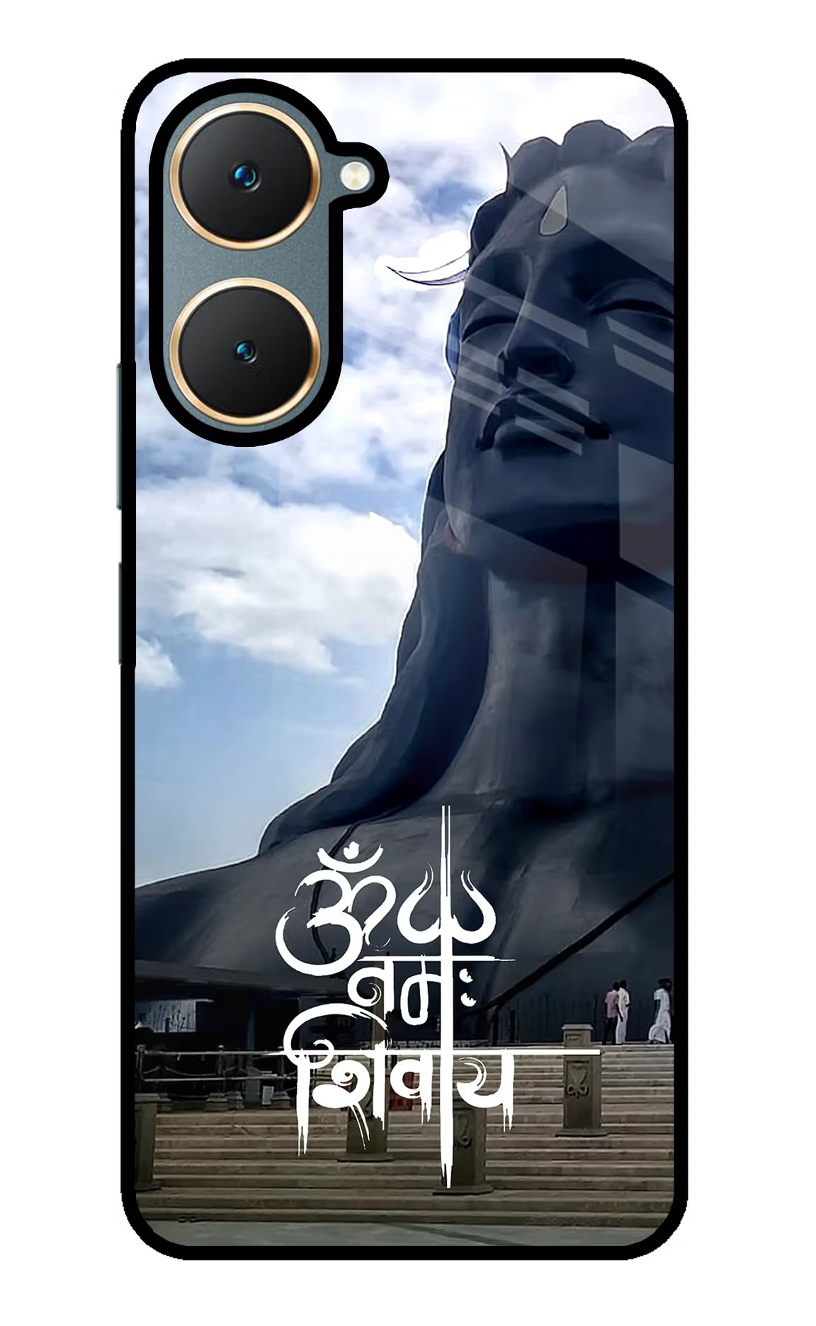 Om Namah Shivay Vivo Y18/Y18e Glass Case Back Cover by Casekaro