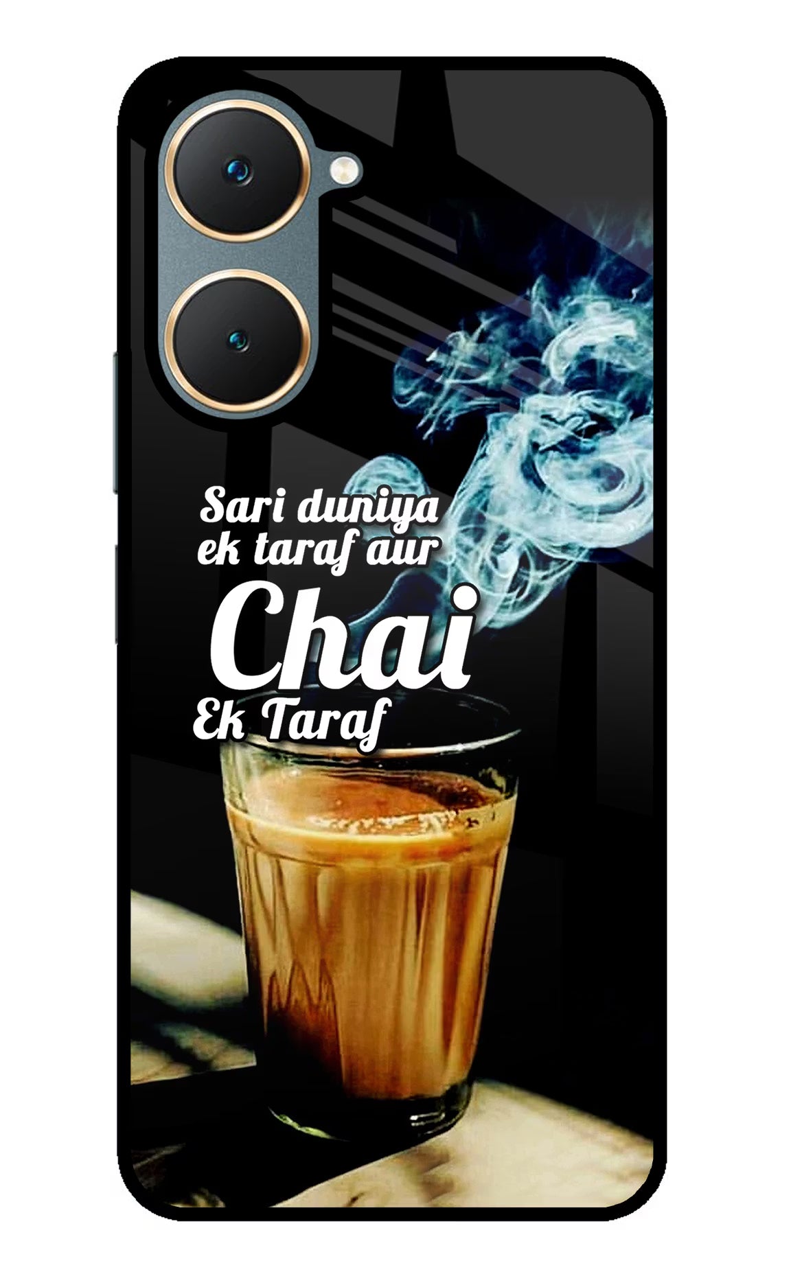 Chai Ek Taraf Quote Vivo Y18/Y18e Glass Case
