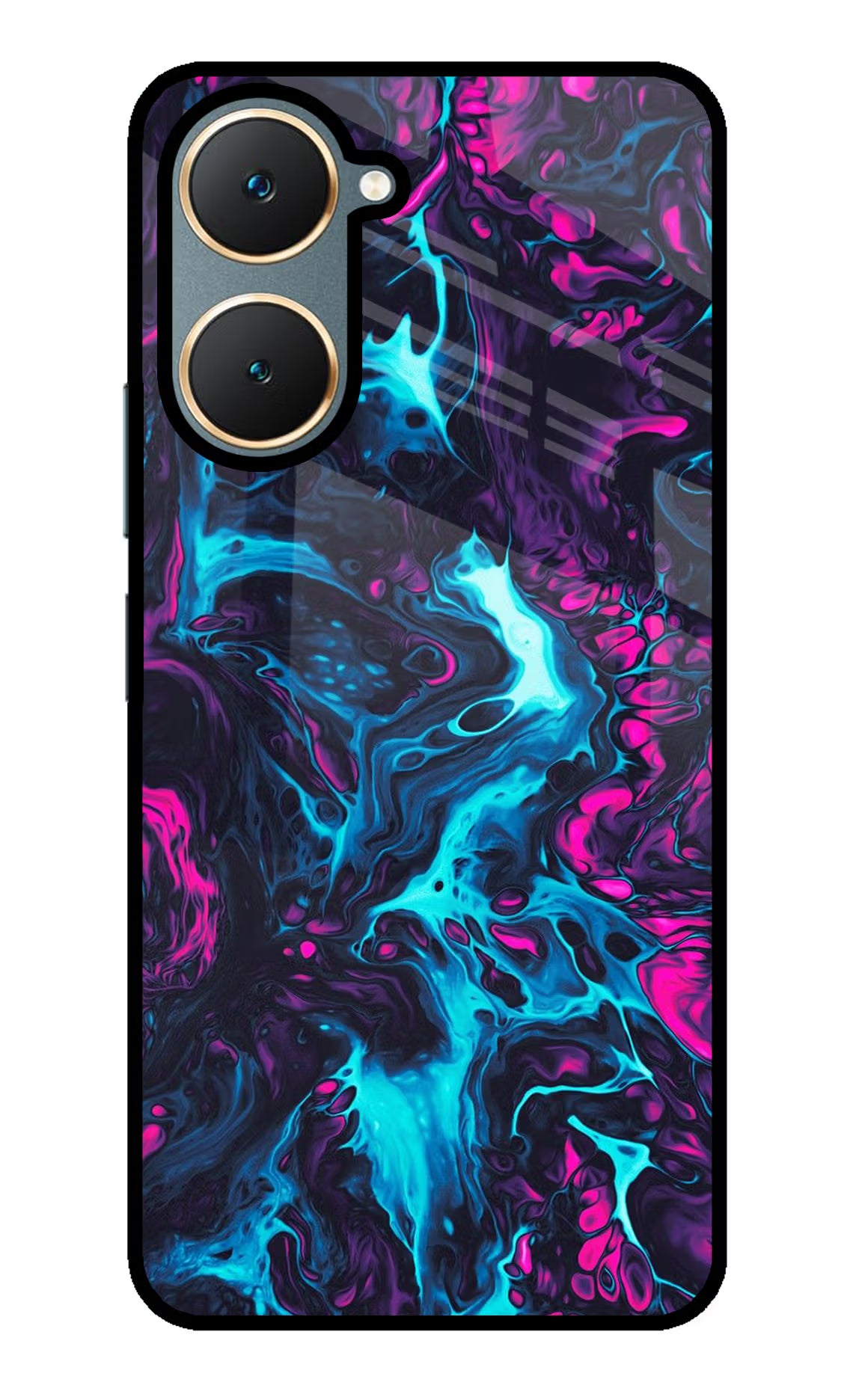 Abstract Vivo Y18/Y18e Glass Case Back Cover by Casekaro