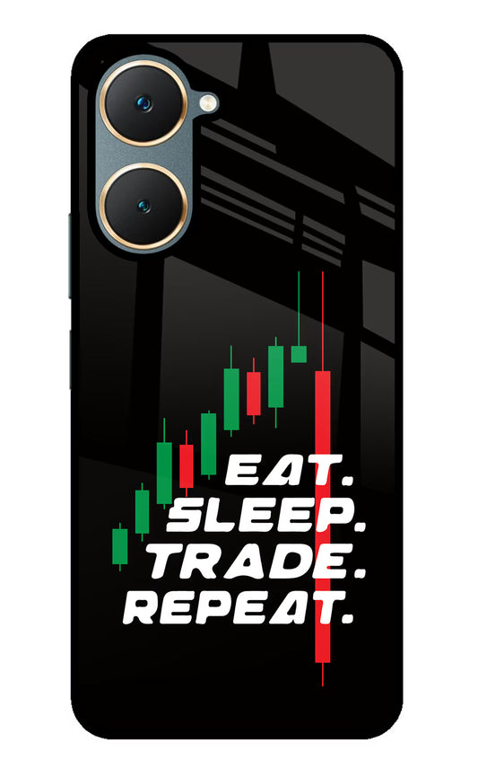 Eat Sleep Trade Repeat Vivo Y18/Y18e Glass Case