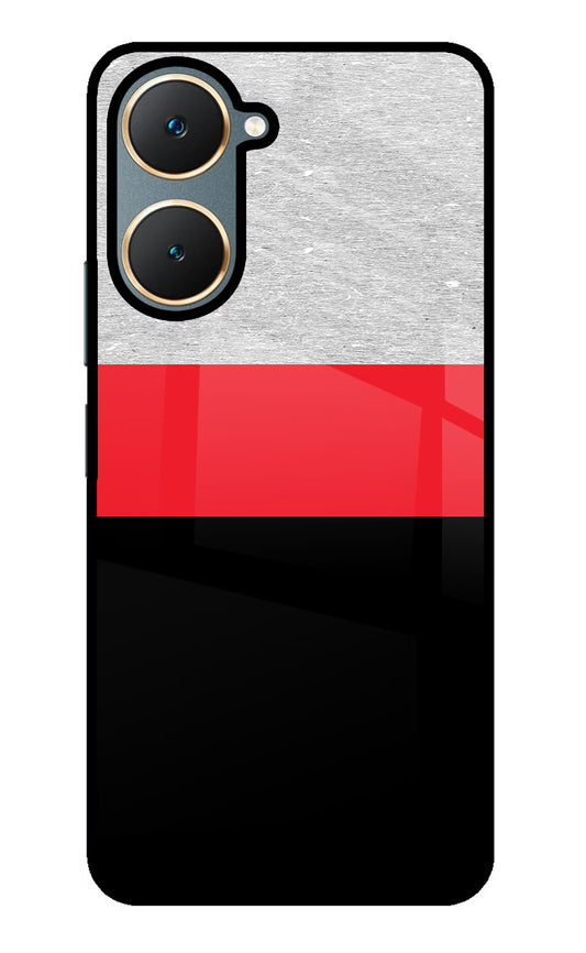 Tri Color Pattern Vivo Y18/Y18e Glass Case