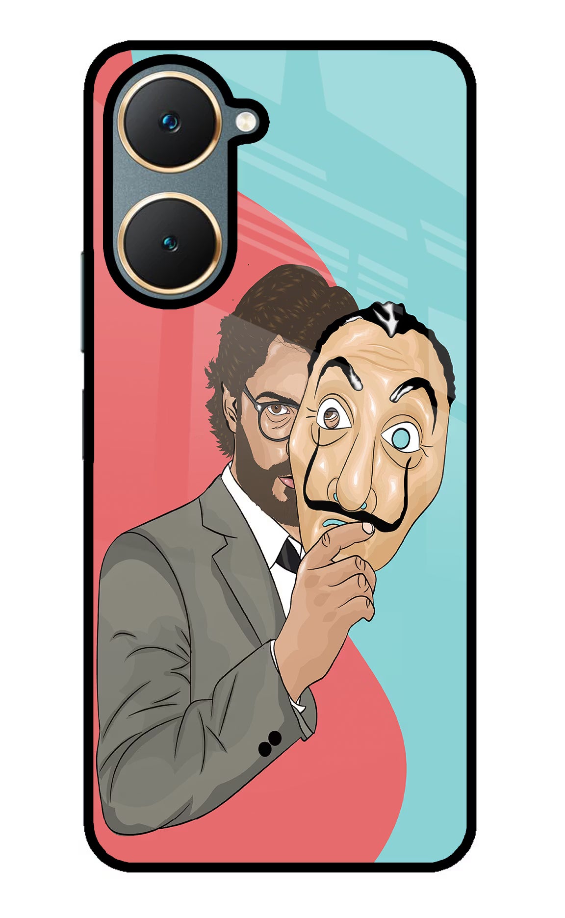 Professor Vivo Y18/Y18e Glass Case Back Cover by Casekaro