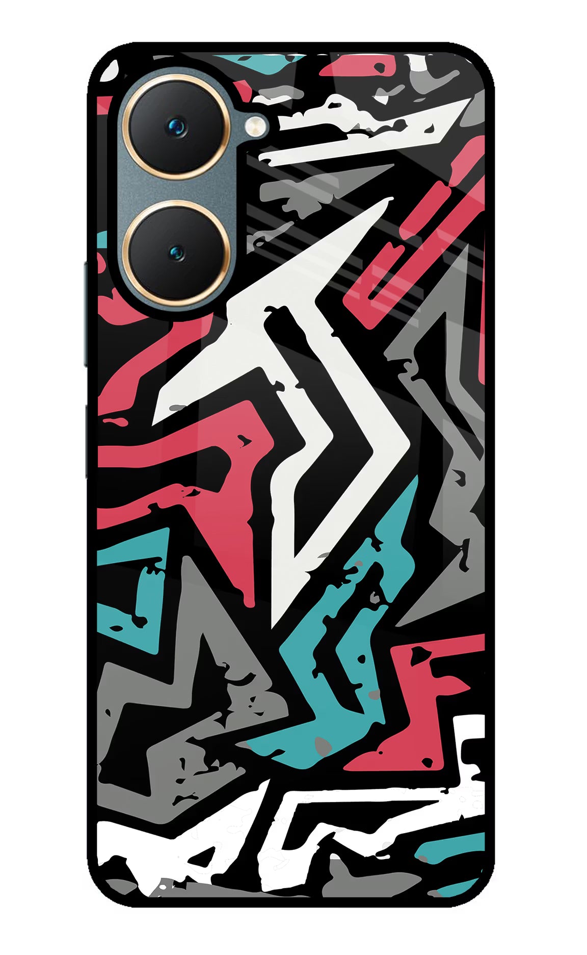 Geometric Graffiti Vivo Y18/Y18e Glass Case