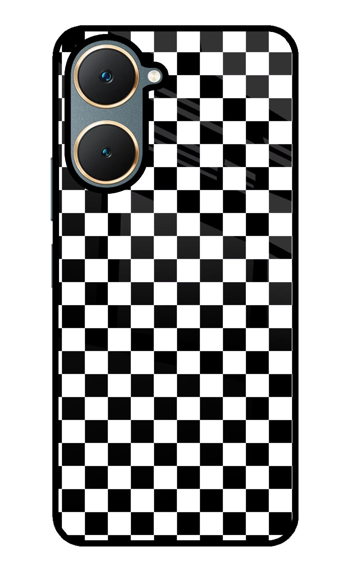 Chess Board Vivo Y18/Y18e Glass Case Back Cover by Casekaro