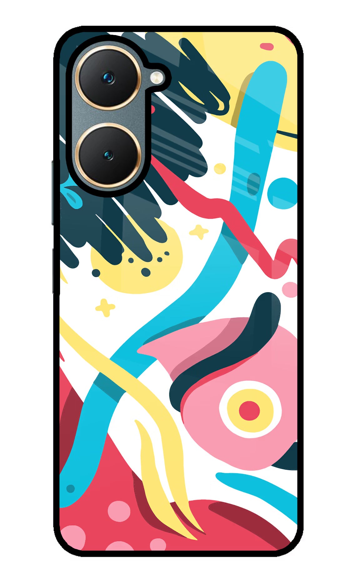 Trippy Vivo Y18/Y18e Glass Case Back Cover by Casekaro
