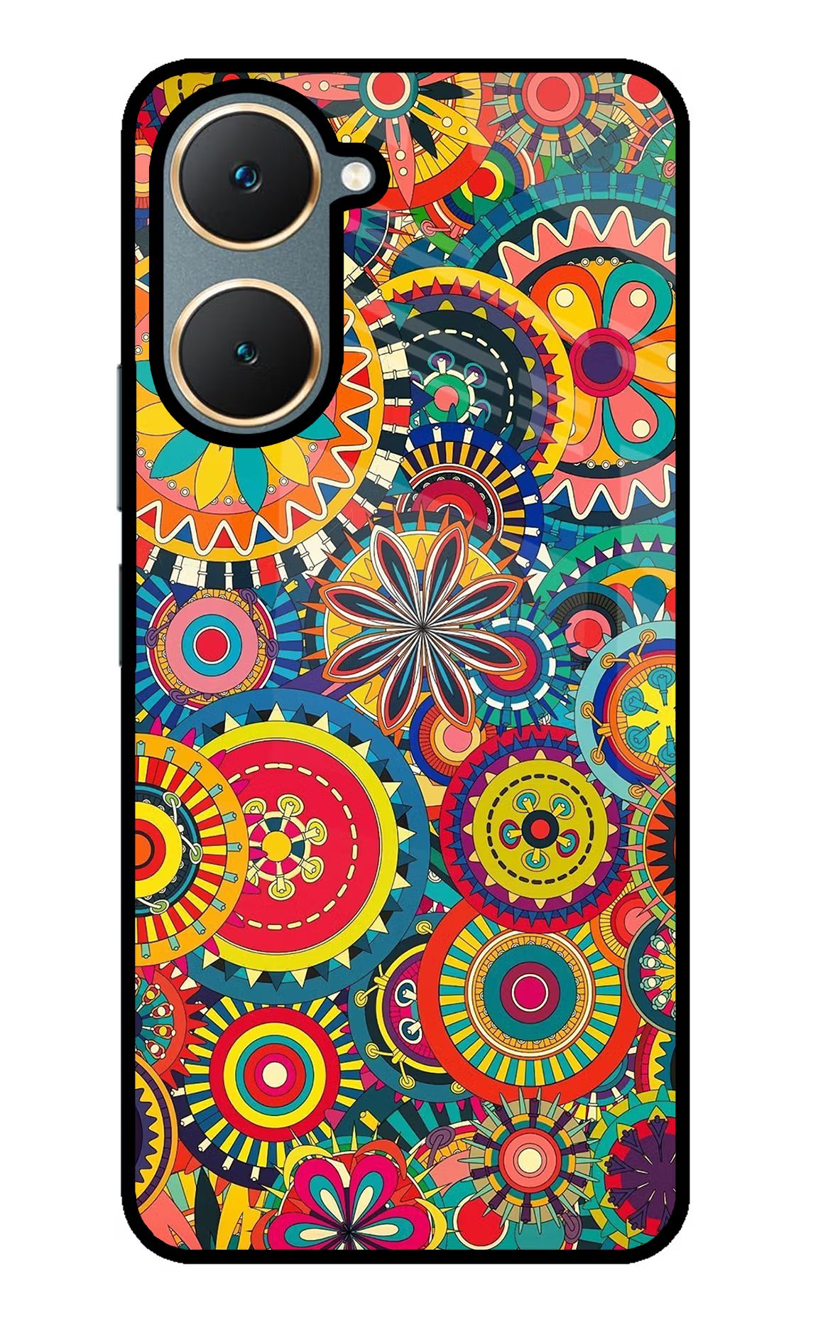 Gol Gol Art Vivo Y18/Y18e Glass Case Back Cover by Casekaro