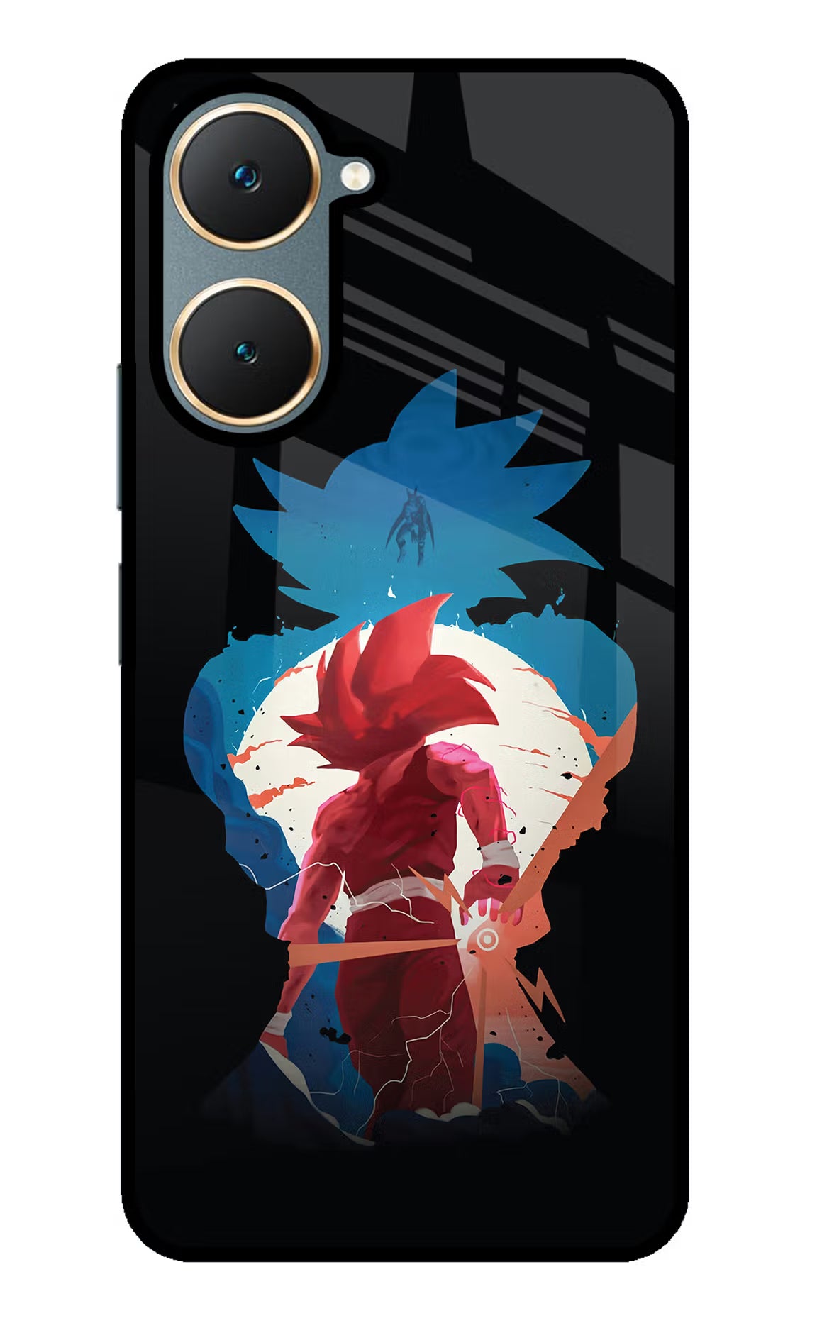 Goku Vivo Y18/Y18e Glass Case Back Cover by Casekaro