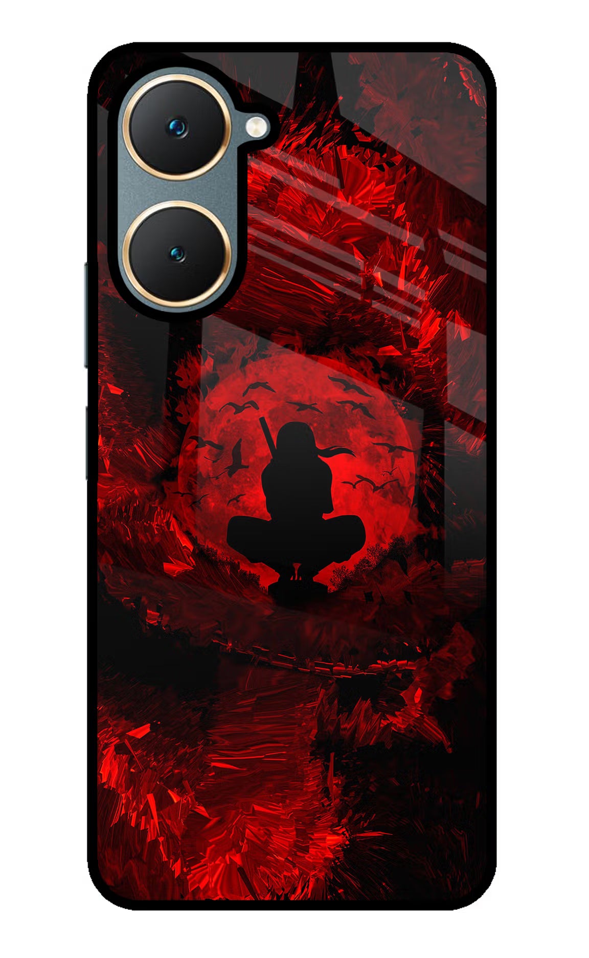Itachi Uchiha Vivo Y18/Y18e Glass Case Back Cover by Casekaro