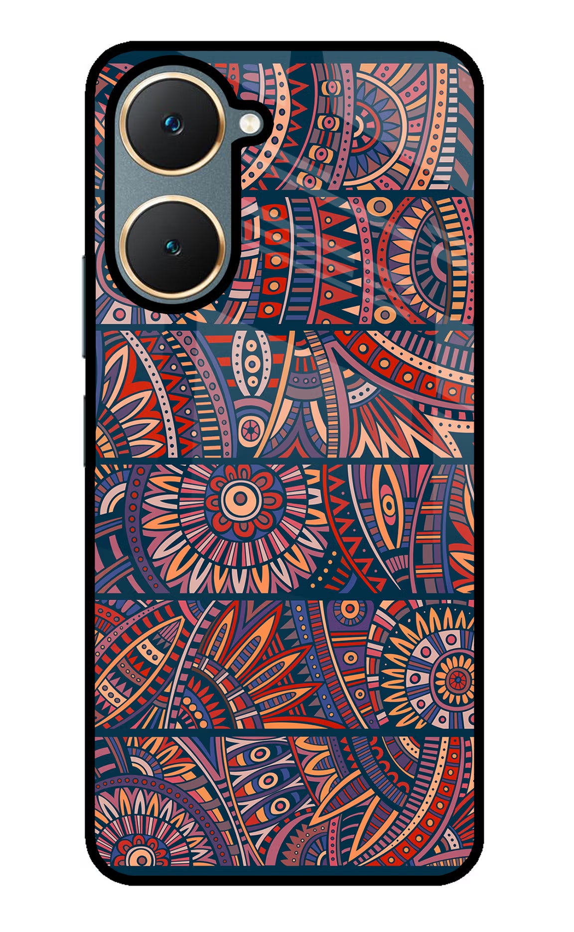 African Culture Design Vivo Y18/Y18e Glass Case Back Cover by Casekaro