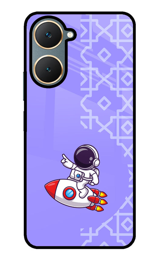 Cute Astronaut Vivo Y18/Y18e Glass Case