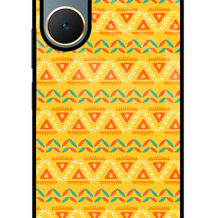 Tribal Pattern Vivo Y18/Y18e Glass Case Back Cover by Casekaro