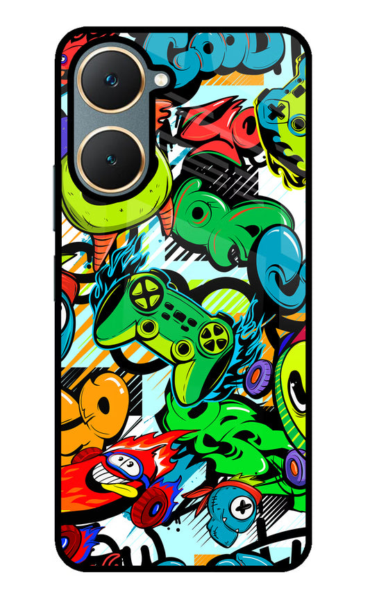 Game Doodle Vivo Y18/Y18e Glass Case